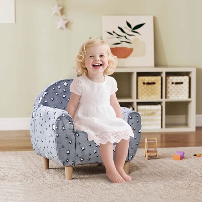 OEM Canapé Enfant Avec Motif Étoiles Phosphorescentes, Tissu Velours Doux, 55 X 40 X 55 Cm, Gris - Publicité OEM Canapé Enfant Avec Motif Étoiles Phosphorescentes, Tissu Velours Doux, 55 X 40 X 55 Cm, Gris - Publicité