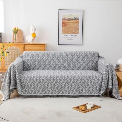 Melissa Ersandy – Jeté De Canapé 180 X 230 Cm – Tissage Jacquard 3d Gris Et Blanc – Avec Pompons Décoratifs – Lavable En Machine À 30 °c - Publicité Melissa Ersandy – Jeté De Canapé 180 X 230 Cm – Tissage Jacquard 3d Gris Et Blanc – Avec Pompons Décoratifs – Lavable En Machine À 30 °c - Publicité