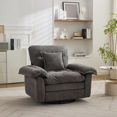 ALLAUVE Fauteuil Oversized 360° Rotatif En Chenille – Siège Confortable Avec Coussin De Soutien Pour Lecture, Accent Rembourré Pour Chambre, Salon Ou Chambre D'Enfant - Publicité ALLAUVE Fauteuil Oversized 360° Rotatif En Chenille – Siège Confortable Avec Coussin De Soutien Pour Lecture, Accent Rembourré Pour Chambre, Salon Ou Chambre D'Enfant - Publicité