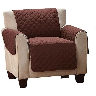ABCRITAL Housse Réversible Pour Fauteuil Inclinable Rétro Européen À Motif Losange, Marron, 170 X 170 Cm, Polyester - Publicité ABCRITAL Housse Réversible Pour Fauteuil Inclinable Rétro Européen À Motif Losange, Marron, 170 X 170 Cm, Polyester - Publicité