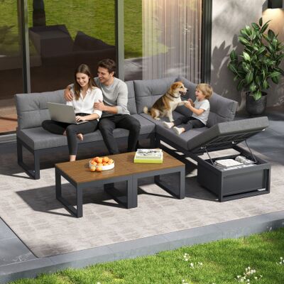 OEM Cet Ensemble De Mobilier D'Extérieur Multifonctionnel Comprend Un Dossier Réglable Sur Trois Positions Avec Angle D'Inclinaison Ajustable, Un Coussin D'Assise Épais Et Confortable, Et Un Espace De Ran - Publicité OEM Cet Ensemble De Mobilier D'Extérieur Multifonctionnel Comprend Un Dossier Réglable Sur Trois Positions Avec Angle D'Inclinaison Ajustable, Un Coussin D'Assise Épais Et Confortable, Et Un Espace De Ran - Publicité