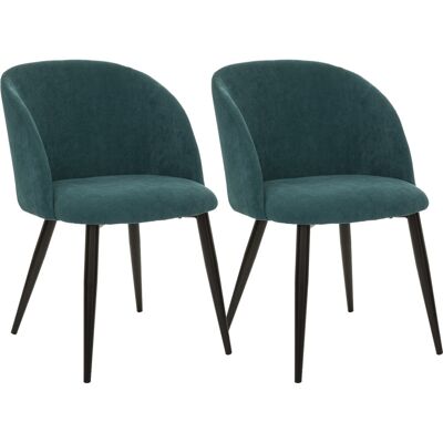 ATMOSPHERA Lot De 2 Fauteuils Imitation Chêne "céleste" En Velours Côtelé Atmosphéra - Jade - Jade - - Publicité ATMOSPHERA Lot De 2 Fauteuils Imitation Chêne "céleste" En Velours Côtelé Atmosphéra - Jade - Jade - - Publicité