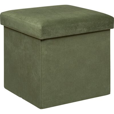 Pouf Coffre Pliable "lilou" Atmosphera - Kaki - - Publicité Pouf Coffre Pliable "lilou" Atmosphera - Kaki - - Publicité