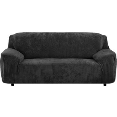 OEM Royaluxe-housses De Canapés Épaisses 1/2/3/4 Places Pure Color Sofa Protector Velours Easy Fit Elastic Stretch Sofa Slipcover (noir, 2 Places 145-185cm) - Publicité OEM Royaluxe-housses De Canapés Épaisses 1/2/3/4 Places Pure Color Sofa Protector Velours Easy Fit Elastic Stretch Sofa Slipcover (noir, 2 Places 145-185cm) - Publicité