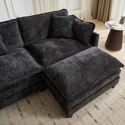 MIDUODUO Accoudoirs Cloud Pour Canapé Sectionnel Moderne,tissu Chenille Respirant. Coussin Double Rembourré Confortable,couleur Noire De501ebk. Publicité MIDUODUO Accoudoirs Cloud Pour Canapé Sectionnel Moderne,tissu Chenille Respirant. Coussin Double Rembourré Confortable,couleur Noire De501ebk. Publicité