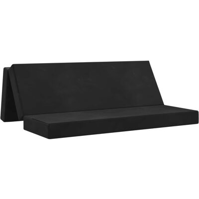 Canapé-lit Pliable 180 X 67 X 45 Cm Noir Vidaxl - Publicité Canapé-lit Pliable 180 X 67 X 45 Cm Noir Vidaxl - Publicité
