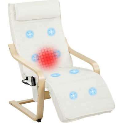 ARRIGONI Fauteuil De Salon Fauteuil Relax Massant Et Chauffant Dossier Haut, Appui-tête Et Repose-pieds, 67 X 95 X 101 Cm, Crème - Publicité ARRIGONI Fauteuil De Salon Fauteuil Relax Massant Et Chauffant Dossier Haut, Appui-tête Et Repose-pieds, 67 X 95 X 101 Cm, Crème - Publicité