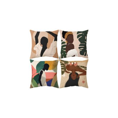 OEM Housses De Coussin Style Bohème 45x45 Cm, Ensemble De 4 Pièces, Housses De Coussin Décoratives Pour Canapé, Motif Abstrait Moderne Fille Feuille Soleil, Taies D'Oreiller En Lin Lavables. Publicité OEM Housses De Coussin Style Bohème 45x45 Cm, Ensemble De 4 Pièces, Housses De Coussin Décoratives Pour Canapé, Motif Abstrait Moderne Fille Feuille Soleil, Taies D'Oreiller En Lin Lavables. Publicité