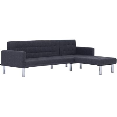 DESIGN IN Canapé Sofa-lit En L Gris Foncé Polyester - Publicité DESIGN IN Canapé Sofa-lit En L Gris Foncé Polyester - Publicité