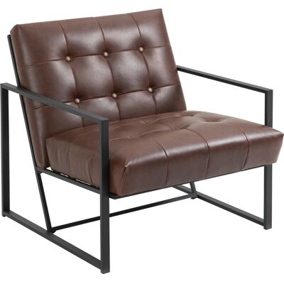 A MOON Homcom Fauteuil De Salon Chesterfield Fauteuil Relax Assise Dossier Capitonnés Structure Métal Noir Revêtement Synthétique Chocolat - Publicité A MOON Homcom Fauteuil De Salon Chesterfield Fauteuil Relax Assise Dossier Capitonnés Structure Métal Noir Revêtement Synthétique Chocolat - Publicité