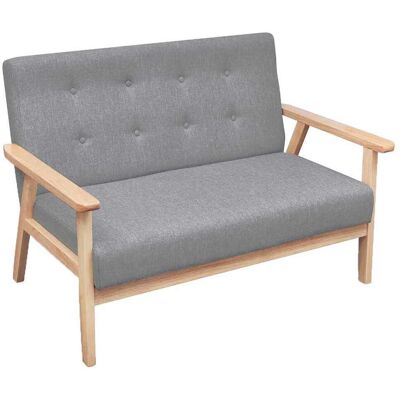 DESIGN IN Ensemble De Canapé Sofas 2 Pcs Tissu Gris Clair - Publicité DESIGN IN Ensemble De Canapé Sofas 2 Pcs Tissu Gris Clair - Publicité