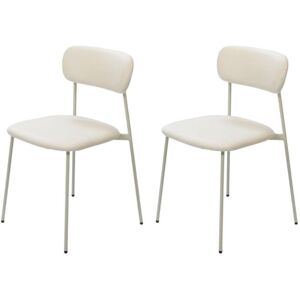 Amadeus - Chaise Elma Blanche (lot De 2) - Publicité Amadeus - Chaise Elma Blanche (lot De 2) - Publicité