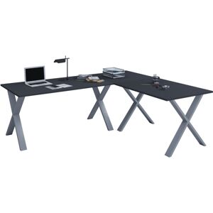 VCM Bureau Lona H. 76 X. L. 190 X P. 190 Cm Argent/anthrazit - Publicité VCM Bureau Lona H. 76 X. L. 190 X P. 190 Cm Argent/anthrazit - Publicité