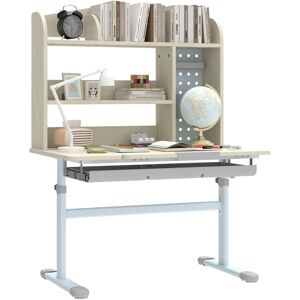 HOMCOM Bureau Pour Enfants, Table D'Étude Réglable En Hauteur Avec Plateau Inclinable, 80 X 51 X 108,5-130,5 Cm, Naturel-bois Naturel - Publicité HOMCOM Bureau Pour Enfants, Table D'Étude Réglable En Hauteur Avec Plateau Inclinable, 80 X 51 X 108,5-130,5 Cm, Naturel-bois Naturel - Publicité