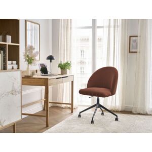 Bobochic - Chaise De Bureau Lalie Tissu Velours Côtelé Et Pietement À Roulettes Avec Hauteur Ajustable Orange - Publicité Bobochic - Chaise De Bureau Lalie Tissu Velours Côtelé Et Pietement À Roulettes Avec Hauteur Ajustable Orange - Publicité