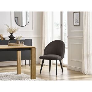 Bobochic - Chaise Lalie Tissu Velours Côtelé Et Pieds Scandinaves Noirs Taupe - Publicité Bobochic - Chaise Lalie Tissu Velours Côtelé Et Pieds Scandinaves Noirs Taupe - Publicité