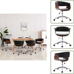 Vidaxl - Chaise Pivotante À Manger Noir Bois Courbé Et Similicuir - Chaises De Salle À Manger - Chaise Pivotante - Chaise Contemporaine - Chaise Noire - Chaise En Cuir Synthétique - Publicité Vidaxl - Chaise Pivotante À Manger Noir Bois Courbé Et Similicuir - Chaises De Salle À Manger - Chaise Pivotante - Chaise Contemporaine - Chaise Noire - Chaise En Cuir Synthétique - Publicité