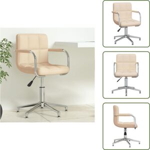 Vidaxl - Chaise Pivotante De Bureau Crème Tissu - Chaise De Bureau Pivotante - Chaises De Bureau Pivotantes - Chaise - Chaises - Publicité Vidaxl - Chaise Pivotante De Bureau Crème Tissu - Chaise De Bureau Pivotante - Chaises De Bureau Pivotantes - Chaise - Chaises - Publicité