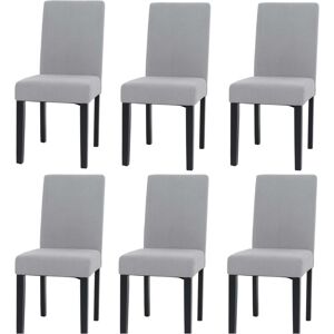 Décoshop26 - Lot De 6 Chaises De Salle À Manger Dossier Haut En Tissu Velours Côtelé Gris Clair Et Bois Pieds Foncés 040007641 - Publicité Décoshop26 - Lot De 6 Chaises De Salle À Manger Dossier Haut En Tissu Velours Côtelé Gris Clair Et Bois Pieds Foncés 040007641 - Publicité