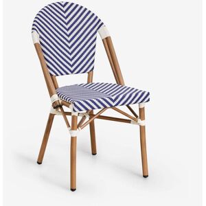 Sklum - Lot De 4 Chaises De Jardin Empilables En Aluminium Brielle Bistro Bleu Ken - Blanc Gardenia - Publicité Sklum - Lot De 4 Chaises De Jardin Empilables En Aluminium Brielle Bistro Bleu Ken - Blanc Gardenia - Publicité