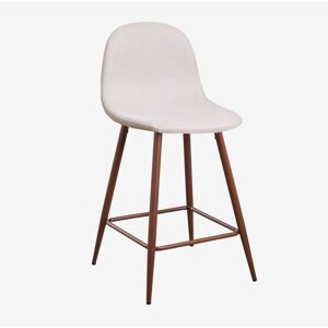 Sklum - Lot De 4 Tabourets Hauts Glamm ↑65 Cm Beige Crème Bois Foncé - Publicité Sklum - Lot De 4 Tabourets Hauts Glamm ↑65 Cm Beige Crème Bois Foncé - Publicité