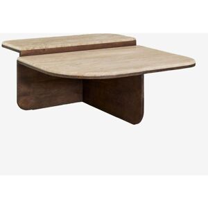 Table Basse 90x90 Cm En Pierre Naturelle Et Bois De Manguier Clotsh Sklum - Publicité Table Basse 90x90 Cm En Pierre Naturelle Et Bois De Manguier Clotsh Sklum - Publicité