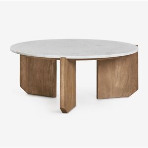 Table Basse Ronde Lavinia En Pierre Naturelle Et Bois De Manguier Sklum Ø70 Cm - Publicité Table Basse Ronde Lavinia En Pierre Naturelle Et Bois De Manguier Sklum Ø70 Cm - Publicité