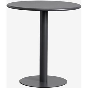 Sklum - Table De Cuisine Ronde Ø70 Cm En Métal Mizzi Gris Graphite - Publicité Sklum - Table De Cuisine Ronde Ø70 Cm En Métal Mizzi Gris Graphite - Publicité