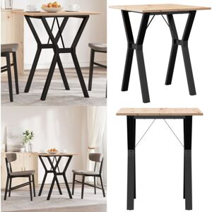 Vidaxl - Table À Manger Cadre En Y 70x70x75 Cm Bois De Pin Massif Acier - Table À Manger - Table Ronde - Table Rectangulaire - Table Extensible - Table Design - Home & Living - Publicité Vidaxl - Table À Manger Cadre En Y 70x70x75 Cm Bois De Pin Massif Acier - Table À Manger - Table Ronde - Table Rectangulaire - Table Extensible - Table Design - Home & Living - Publicité