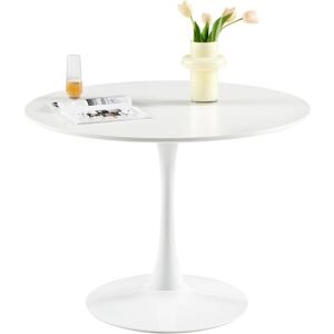H.j Wedoo Table À Manger Ronde Moderne, Ø - 100 Cm, Table De Bar, Bureau, Adaptée Pour La Cuisine, La Salle À Manger, Le Salon Et Le Bureau, Pour 4 Personnes, Blanc - Publicité H.j Wedoo Table À Manger Ronde Moderne, Ø - 100 Cm, Table De Bar, Bureau, Adaptée Pour La Cuisine, La Salle À Manger, Le Salon Et Le Bureau, Pour 4 Personnes, Blanc - Publicité