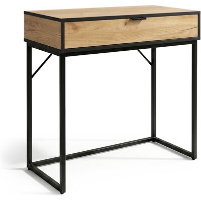 AKORD Table Console Style Loft Modena 1 Tiroir 80 Cm Chêne Craft Pieds Noirs - Publicité AKORD Table Console Style Loft Modena 1 Tiroir 80 Cm Chêne Craft Pieds Noirs - Publicité