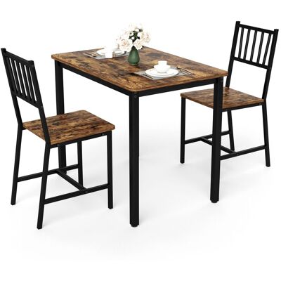 ACKERMAN Ensemble De Table À Manger, Table De Bar Avec 2 Bancs De Repas, Table De Cuisine Avec Chaises, Table De Petit-déjeuner Industrielle Pour Cuisine, Salon, Salle De Réception, Brun Rustique Et Noir - Publicité ACKERMAN Ensemble De Table À Manger, Table De Bar Avec 2 Bancs De Repas, Table De Cuisine Avec Chaises, Table De Petit-déjeuner Industrielle Pour Cuisine, Salon, Salle De Réception, Brun Rustique Et Noir - Publicité