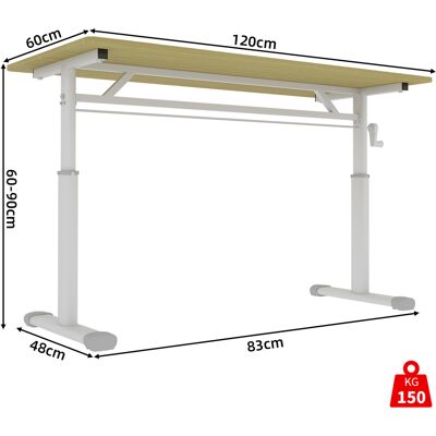 ALLAUVE Bureau Ajustable En Hauteur Multi-usage – Table D'Étude Réglable Pour Enfants Et Adultes, Design Compact Pour Maison Et Bureau - Publicité ALLAUVE Bureau Ajustable En Hauteur Multi-usage – Table D'Étude Réglable Pour Enfants Et Adultes, Design Compact Pour Maison Et Bureau - Publicité