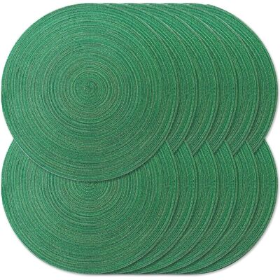 GRASSLIN Lot De 12 Sets De Table Ronds Tressés De 38,1 Cm Pour Tables De Salle À Manger, Tissés Naturels, Rustiques, Résistants À La Chaleur Pour Noël (vert Brillant, 12)'rond Vert Brillant 12 Pcs'rond Vert Br - Publicité GRASSLIN Lot De 12 Sets De Table Ronds Tressés De 38,1 Cm Pour Tables De Salle À Manger, Tissés Naturels, Rustiques, Résistants À La Chaleur Pour Noël (vert Brillant, 12)'rond Vert Brillant 12 Pcs'rond Vert Br - Publicité