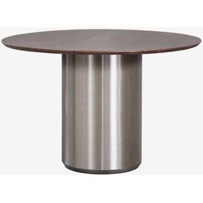 Table De Salle À Manger Ronde Ø120 Cm Luceida Sklum Poignée En Bois Foncé - Publicité Table De Salle À Manger Ronde Ø120 Cm Luceida Sklum Poignée En Bois Foncé - Publicité