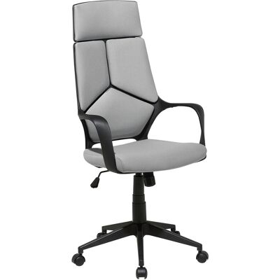 BELIANI Chaise De Bureau En Tissu Pivotante À Hauteur Réglable Inclinable Moulé En Mousse Rembourrée Gris Delight - Publicité BELIANI Chaise De Bureau En Tissu Pivotante À Hauteur Réglable Inclinable Moulé En Mousse Rembourrée Gris Delight - Publicité