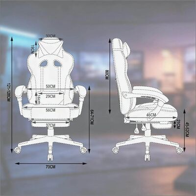 ALLAUVE Fauteuil Gaming Inclinable, Siège De Bureau Respirant, Chaise Conférence Design, Fauteuil Gamer Élégant - Publicité ALLAUVE Fauteuil Gaming Inclinable, Siège De Bureau Respirant, Chaise Conférence Design, Fauteuil Gamer Élégant - Publicité