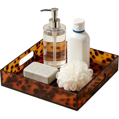 GRASSLIN Plateau De Salle De Bain Moderne Grand Style Écaille Avec Poignée, Plateau Pour Plan De Bain Et Porte-maquillage Pour Maison, Chambre, Coiffeuse, Bureau, Table Basse, Maquillage Et Parfum'-'- - Publicité GRASSLIN Plateau De Salle De Bain Moderne Grand Style Écaille Avec Poignée, Plateau Pour Plan De Bain Et Porte-maquillage Pour Maison, Chambre, Coiffeuse, Bureau, Table Basse, Maquillage Et Parfum'-'- - Publicité