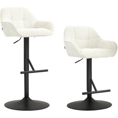 Generic Lot De 2 Tabourets De Bar Chaises De Bar Hauteur Réglable Tissu Effet Lin Et Base En Acier 52,5 X 53 X 86,5-108 Cm Crème - Publicité Generic Lot De 2 Tabourets De Bar Chaises De Bar Hauteur Réglable Tissu Effet Lin Et Base En Acier 52,5 X 53 X 86,5-108 Cm Crème - Publicité