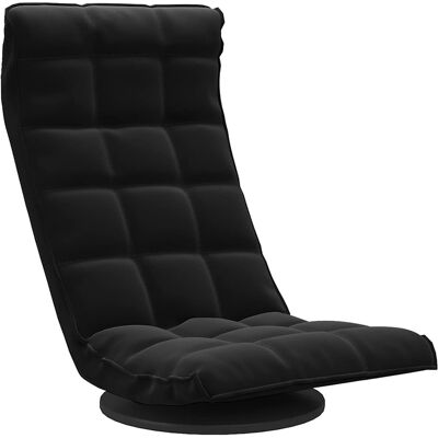 Maison Exclusive - Chaise De Sol Pivotante Noir Velours - Publicité Maison Exclusive - Chaise De Sol Pivotante Noir Velours - Publicité