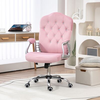 ALLAUVE Fauteuil De Bureau Ergonomique Réglable En Hauteur, Chaise Pivotante Inclinable Rose, Charge Max 120 Kg, Pour Femmes - Publicité ALLAUVE Fauteuil De Bureau Ergonomique Réglable En Hauteur, Chaise Pivotante Inclinable Rose, Charge Max 120 Kg, Pour Femmes - Publicité