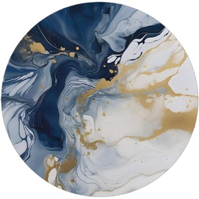 GRASSLIN 1 Set De Table Rond À Texture Marbre Bleu Doré Lavable Résistant À La Chaleur Pour Fête, Décoration D'Intérieur, Usage Quotidien'1 Pc Multicolore'multicolore'1 Pc - Publicité GRASSLIN 1 Set De Table Rond À Texture Marbre Bleu Doré Lavable Résistant À La Chaleur Pour Fête, Décoration D'Intérieur, Usage Quotidien'1 Pc Multicolore'multicolore'1 Pc - Publicité
