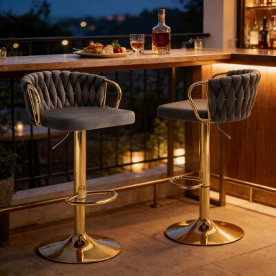 ARRIGONI Chaise De Café Élégante, Tabouret De Table À Coussin Souple, Assises Confortables, Tabourets De Bar, Chaise De Cuisine, Chaise De Café (lot De 2 Tabourets De Bar) - Publicité ARRIGONI Chaise De Café Élégante, Tabouret De Table À Coussin Souple, Assises Confortables, Tabourets De Bar, Chaise De Cuisine, Chaise De Café (lot De 2 Tabourets De Bar) - Publicité