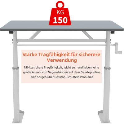 ALLAUVE Bureau Réglable En Hauteur Pour Adultes Et Enfants – Table Polyvalente Compacte Pour Maison Ou Bureau - Publicité ALLAUVE Bureau Réglable En Hauteur Pour Adultes Et Enfants – Table Polyvalente Compacte Pour Maison Ou Bureau - Publicité
