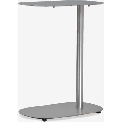 Table D'Appoint Ovale 40x25 Cm En Acier Inoxydable Geninda Sklum Gris Brossé - Publicité Table D'Appoint Ovale 40x25 Cm En Acier Inoxydable Geninda Sklum Gris Brossé - Publicité