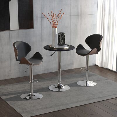 OEM Homcom Table De Bar Table Bistro Mange-debout Chic Style Contemporain Table Ronde Hauteur Réglable 67-93 Cm Ø 63 Cm Plateau Pivotant 360° Métal Chromé Pvc Noir - Publicité OEM Homcom Table De Bar Table Bistro Mange-debout Chic Style Contemporain Table Ronde Hauteur Réglable 67-93 Cm Ø 63 Cm Plateau Pivotant 360° Métal Chromé Pvc Noir - Publicité
