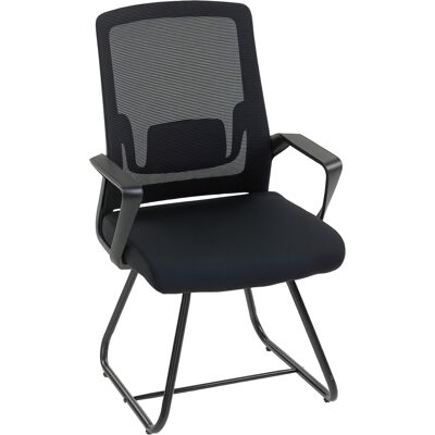 VIVACASA Chaise De Conférence Sans Roulettes Dossier Maille Soutien Lombaire Ergonomique Confort Réunion Bureau Noire - Publicité VIVACASA Chaise De Conférence Sans Roulettes Dossier Maille Soutien Lombaire Ergonomique Confort Réunion Bureau Noire - Publicité