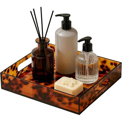 GRASSLIN Plateau Salle De Bains Pour Comptoir Rangement Moderne Écaille De Tortue - Plateau Coiffeuse Décor Esthétique Salle De Bains - Pour Maison Bureau Table Parfum Bougie Produits De Toilette'-'- - Publicité GRASSLIN Plateau Salle De Bains Pour Comptoir Rangement Moderne Écaille De Tortue - Plateau Coiffeuse Décor Esthétique Salle De Bains - Pour Maison Bureau Table Parfum Bougie Produits De Toilette'-'- - Publicité