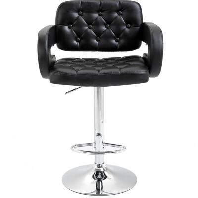 OEM Tabouret De Bar Pivotant Chaise De Bar Réglable En Hauteur Avec Dossier Repose-pieds Et Accoudoirs 61x50x93-113cm Noir - Publicité OEM Tabouret De Bar Pivotant Chaise De Bar Réglable En Hauteur Avec Dossier Repose-pieds Et Accoudoirs 61x50x93-113cm Noir - Publicité