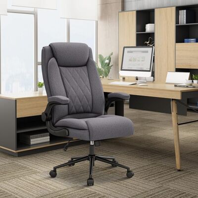 Ralex-chair Chaise Bureau Ergonomique, Chaise De Bureau 200 Kg Pour Personnes De Grande Taille, Fauteuil De Bureau Avec Accoudoirs Relevables, Fauteuil De Direction À Dossier Haut, Gris - Publicité Ralex-chair Chaise Bureau Ergonomique, Chaise De Bureau 200 Kg Pour Personnes De Grande Taille, Fauteuil De Bureau Avec Accoudoirs Relevables, Fauteuil De Direction À Dossier Haut, Gris - Publicité